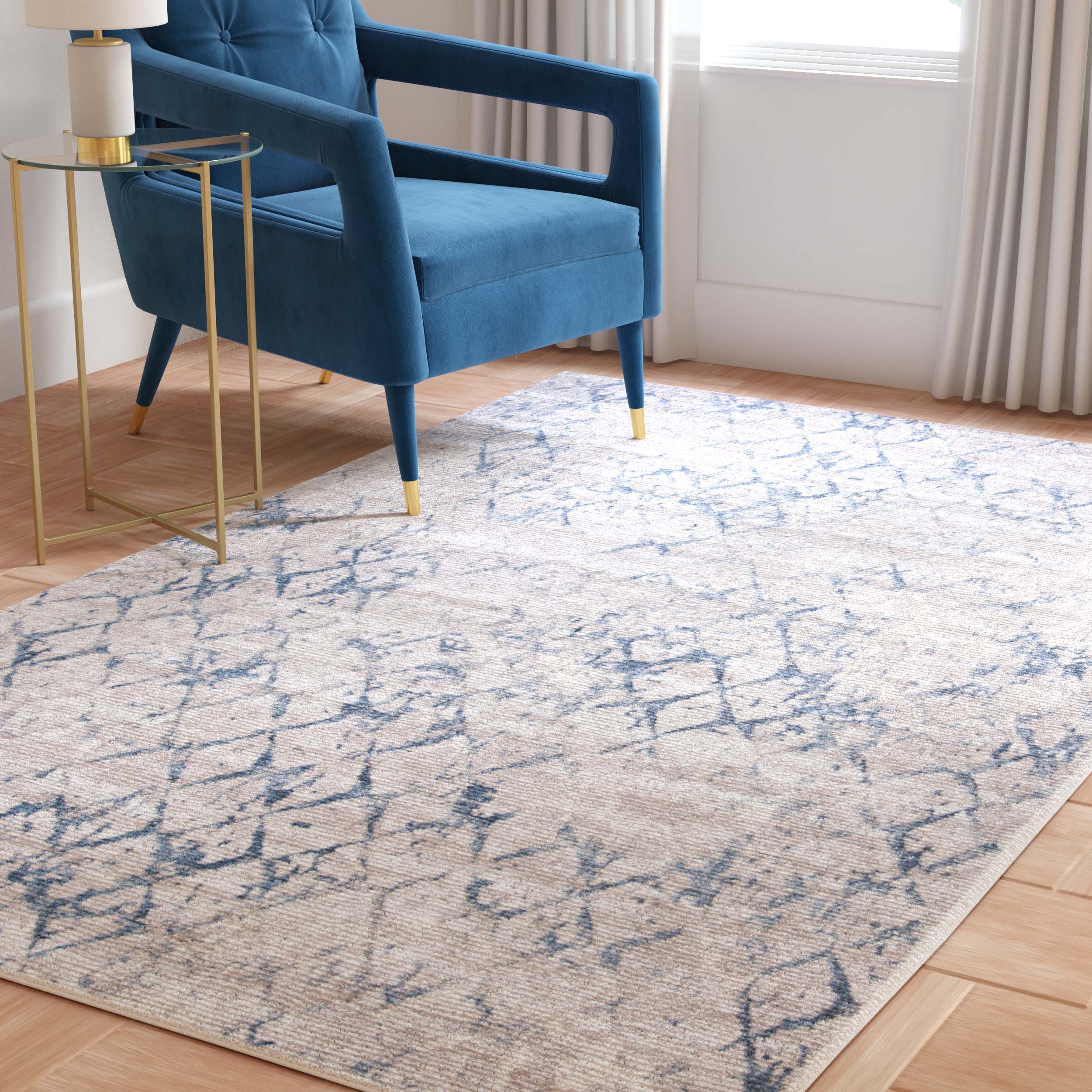 Safavieh AMELIA 783 Rug, ALA783 - LIGHT GREY / BLUE