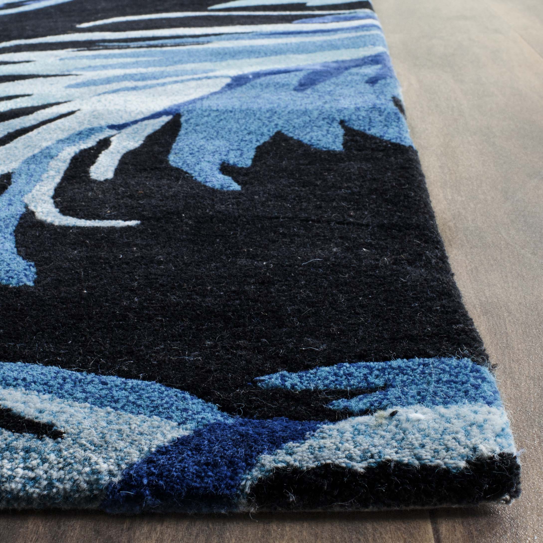 Safavieh Feather 121 Rug, ALR121 - Black / Blue