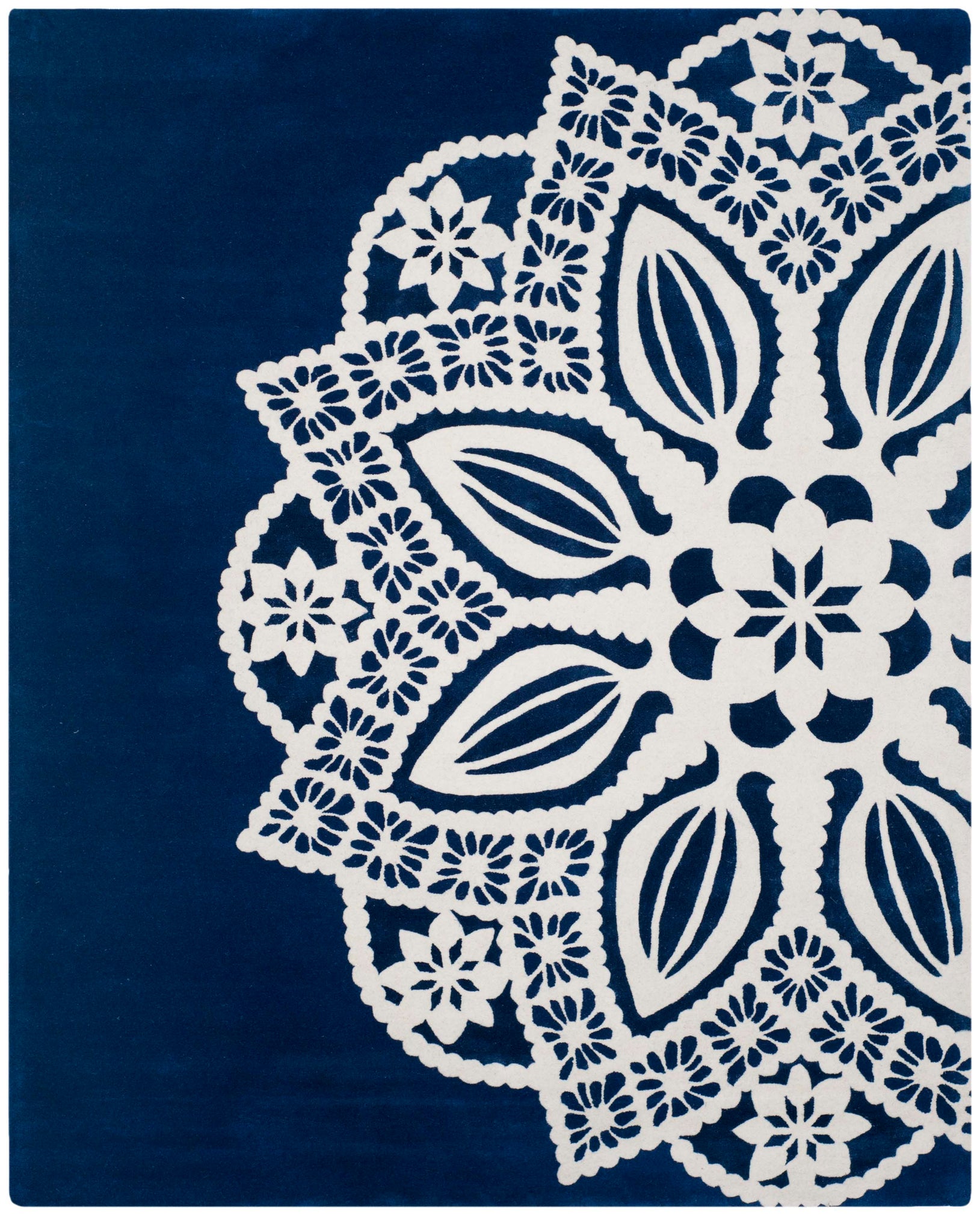 Safavieh Delilah 122 Rug, ALR122 - Navy / Ivory