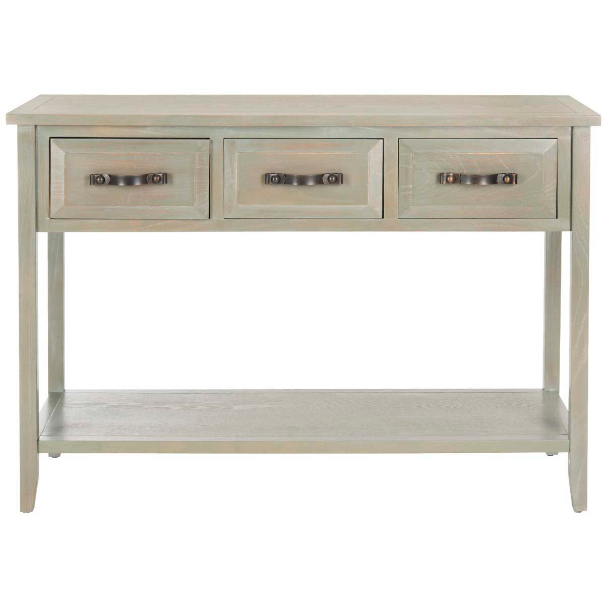 Safavieh Aiden 3 Drawer Console Table , AMH6502 - French Grey