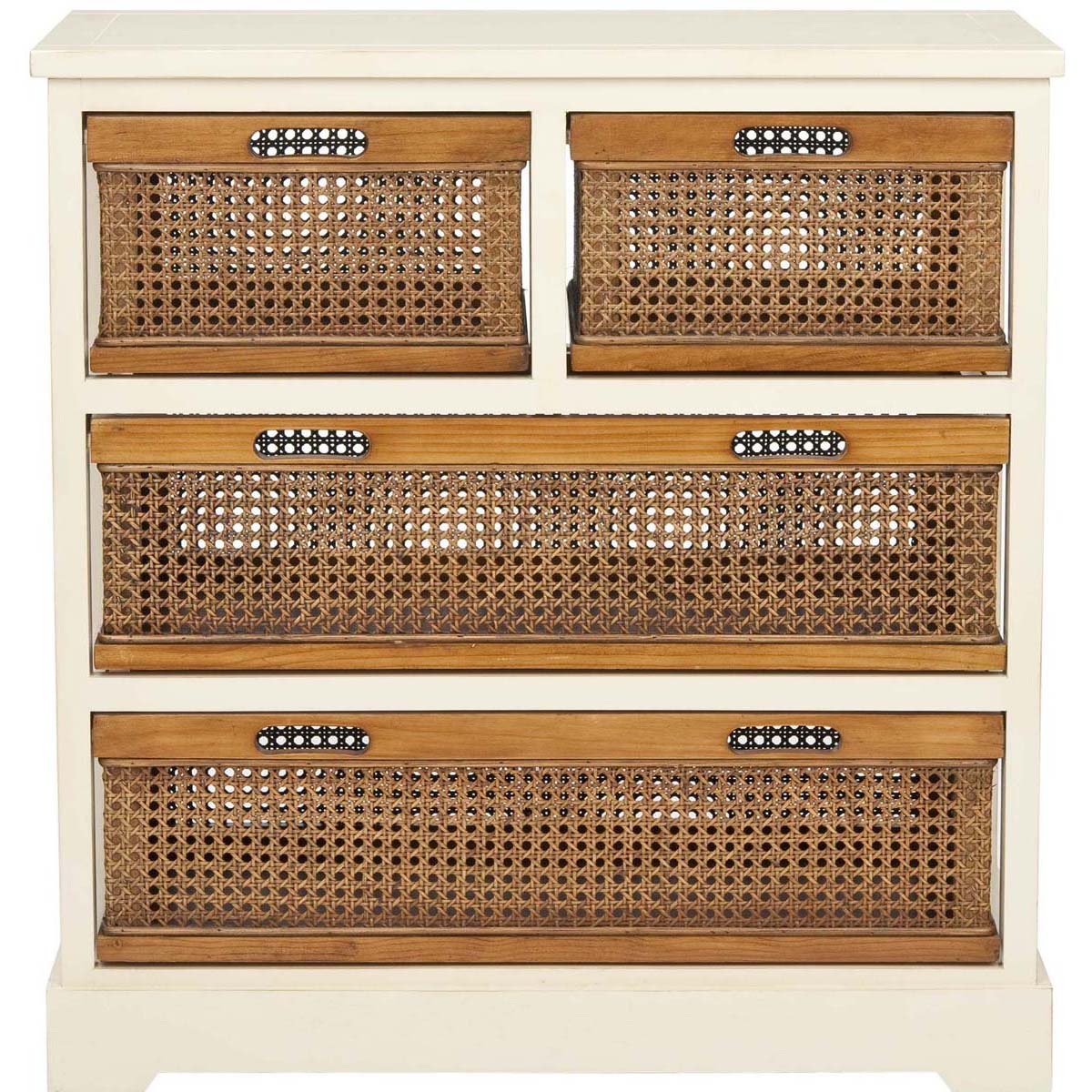 Safavieh Jackson 4 Drawer Storage Unit , AMH6504 - Barley/Cane Drawers