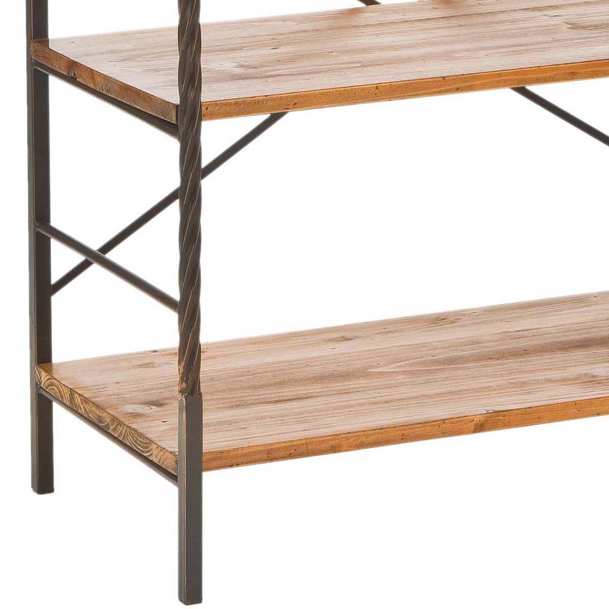 Safavieh Brooke 6 Tier Etagere , AMH6508 - Antique Pewter/Brown Pine