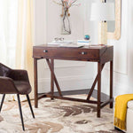 Safavieh Wyatt Writing Desk W/Pull Out , AMH6509 - Dark Teak