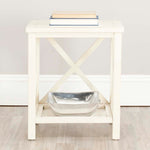 Safavieh Candence Cross Back End Table , AMH6523 - White