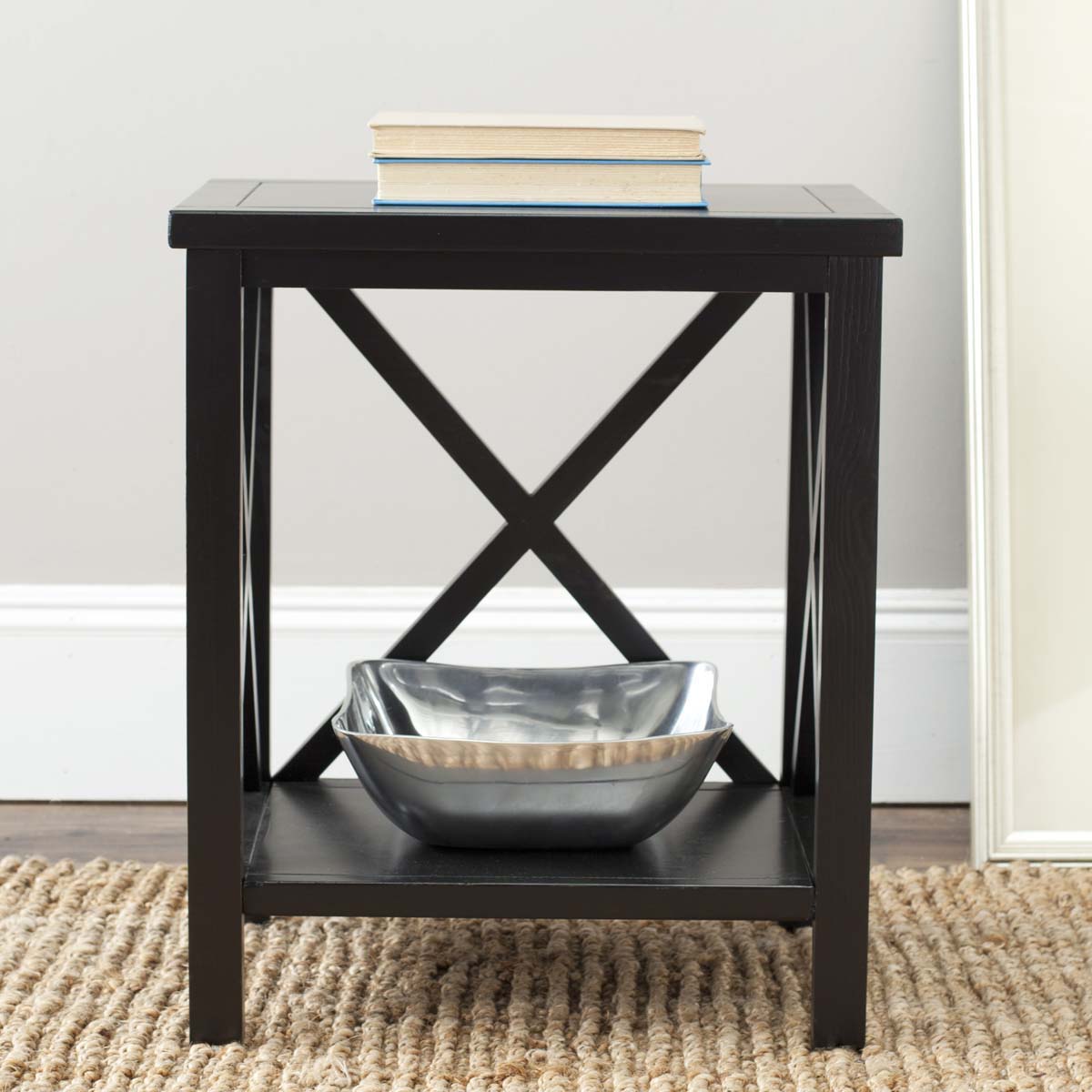 Safavieh Candence Cross Back End Table , AMH6523 - Black