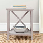 Safavieh Candence Cross Back End Table , AMH6523 - Grey