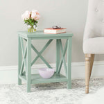 Safavieh Candence Cross Back End Table , AMH6523 - Dusty Green