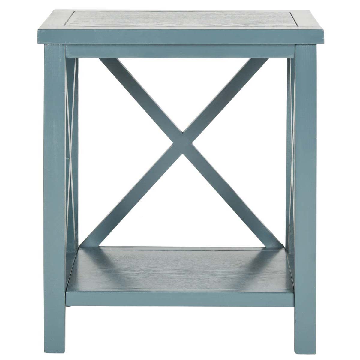 Safavieh Candence Cross Back End Table , AMH6523 - Teal