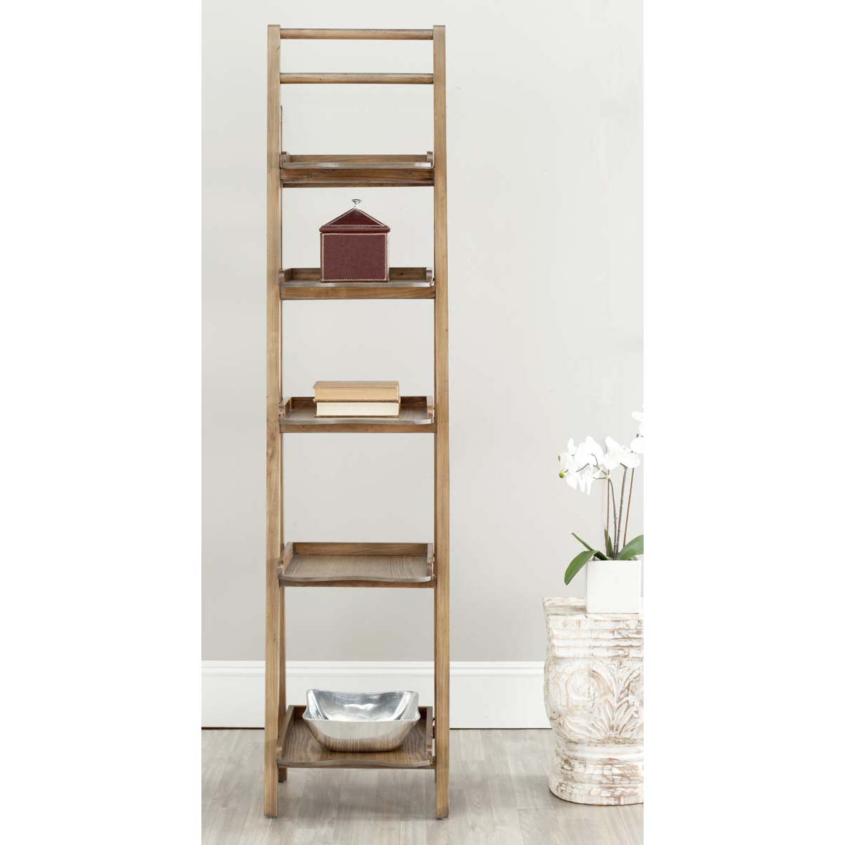 Safavieh Asher Leaning 5 Tier Etagere , AMH6537 - Oak