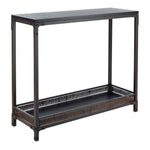 Safavieh Dinesh Console With Storage Shelf , AMH6548 - Black/Dark Walnut