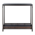 Safavieh Dinesh Console With Storage Shelf , AMH6548 - Black/Dark Walnut