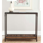 Safavieh Dinesh Console With Storage Shelf , AMH6548 - Black/Dark Walnut