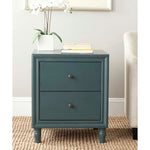 Safavieh Blaise Nightstand With Storage Drawers , AMH6605 - Dark Teal