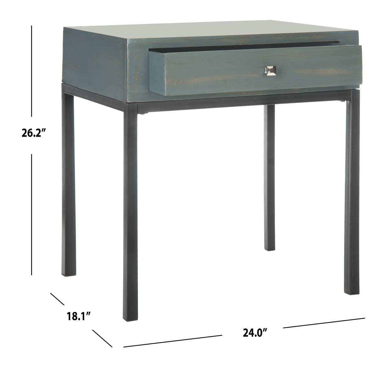 Safavieh Adena End Table With Storage Drawer , AMH6612 - Dark Teal