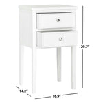 Safavieh Toby Nightstand With Storage Drawers , AMH6625 - White