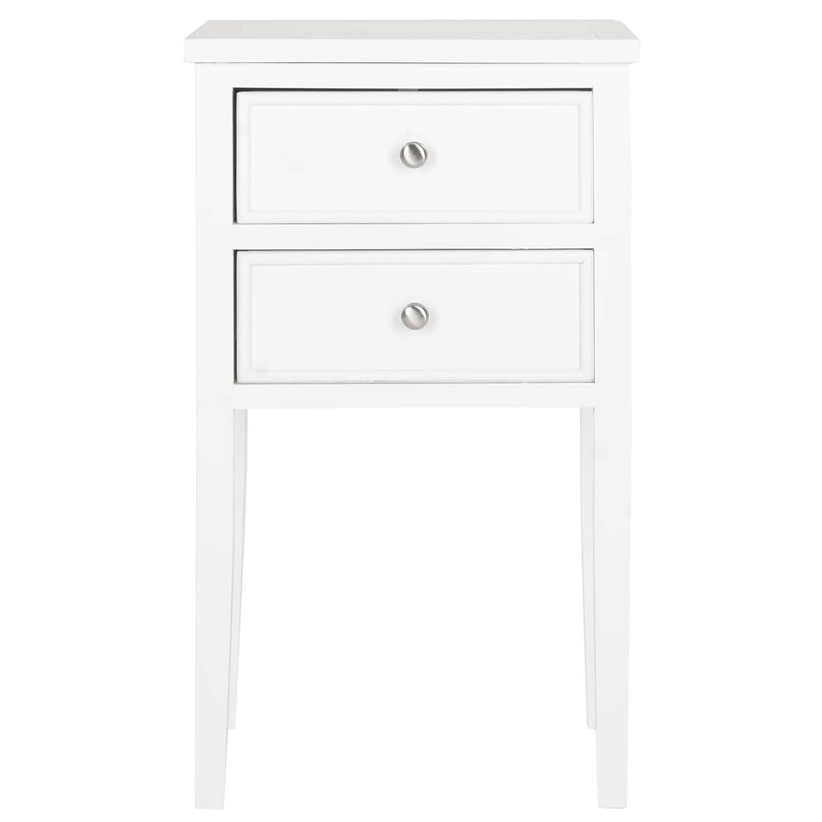 Safavieh Toby Nightstand With Storage Drawers , AMH6625 - White