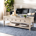 Safavieh Manelin Coffee Table With Storage Drawers , AMH6642 - White Washed