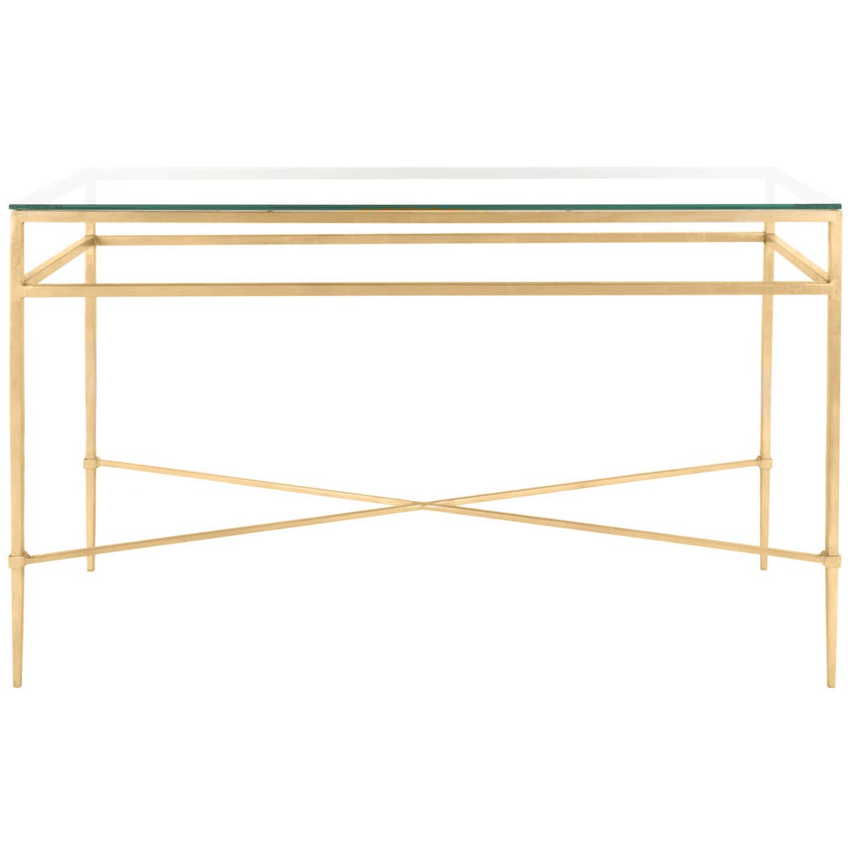 Safavieh Couture Baumgarten Glass Console Table - Gold / Glass