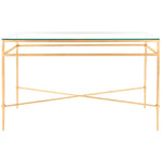 Safavieh Couture Baumgarten Glass Console Table - Gold / Glass