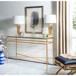 Safavieh Couture Baumgarten Glass Console Table - Gold / Glass