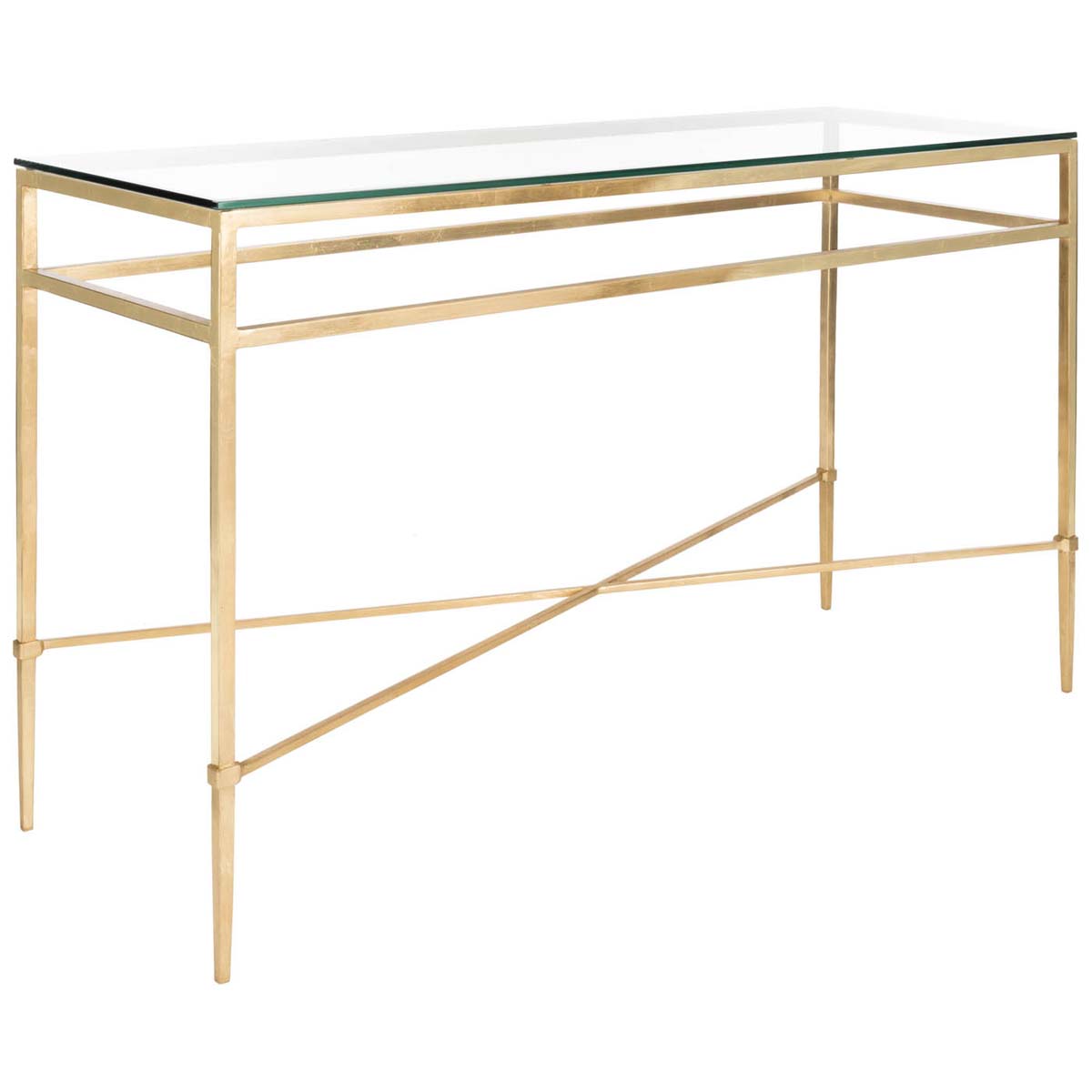 Safavieh Couture Baumgarten Glass Console Table - Gold / Glass