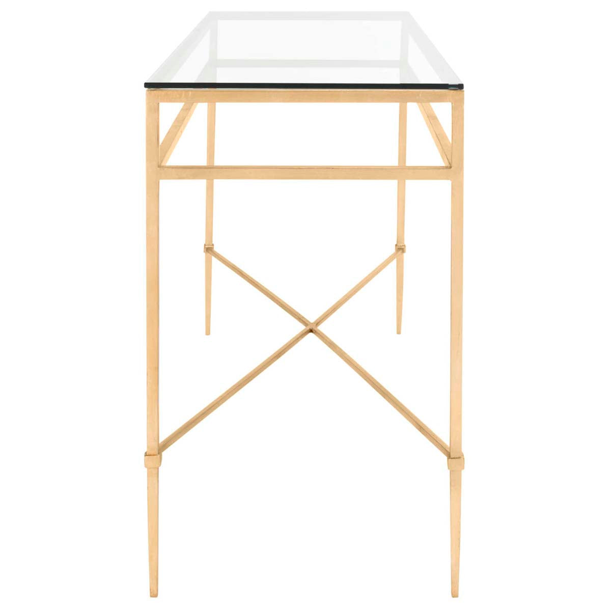 Safavieh Couture Baumgarten Glass Console Table - Gold / Glass