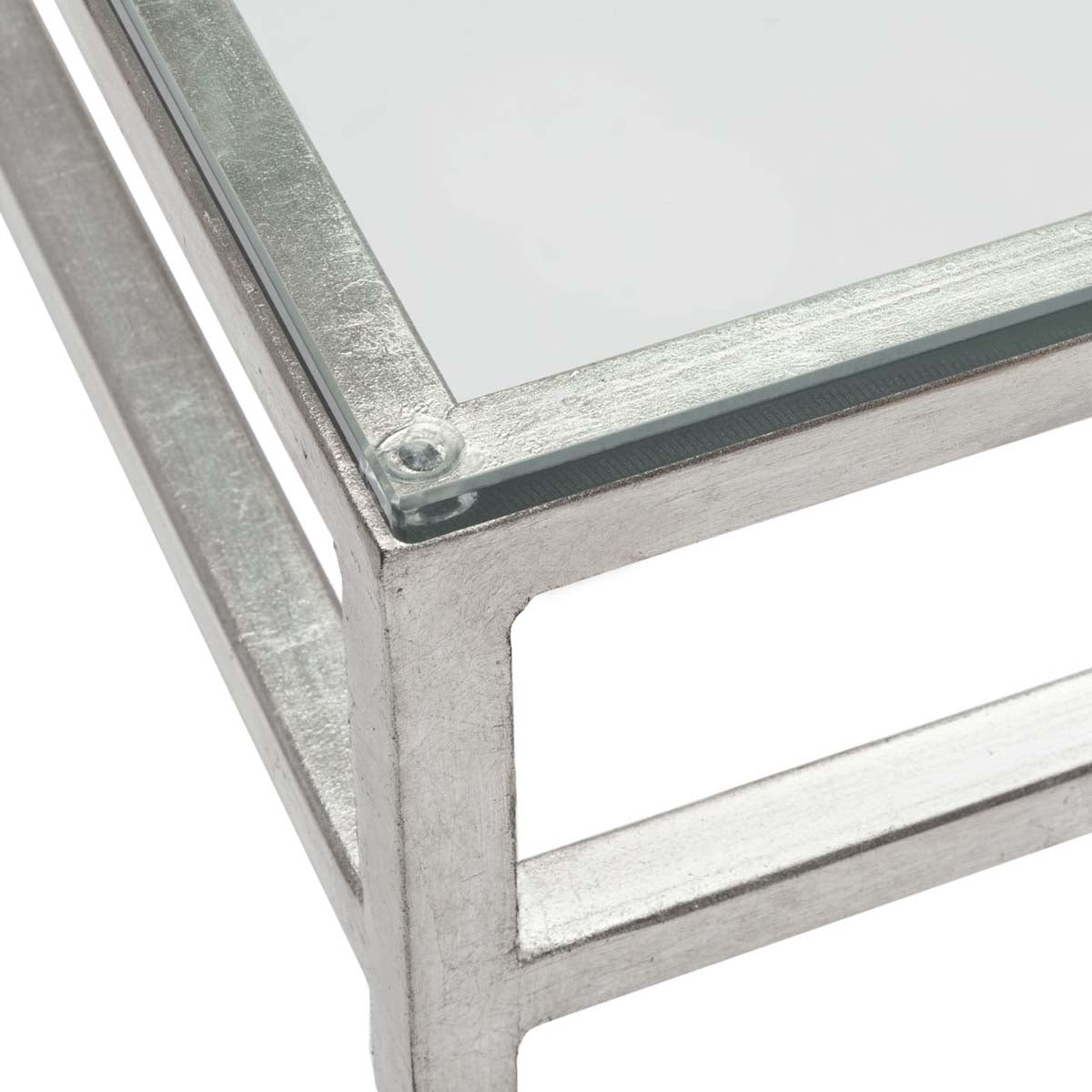 Safavieh Couture Baumgarten Glass Console Table - Silver / Glass