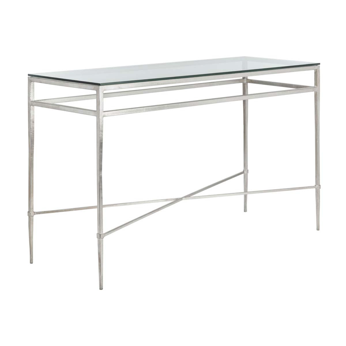 Safavieh Couture Baumgarten Glass Console Table - Silver / Glass