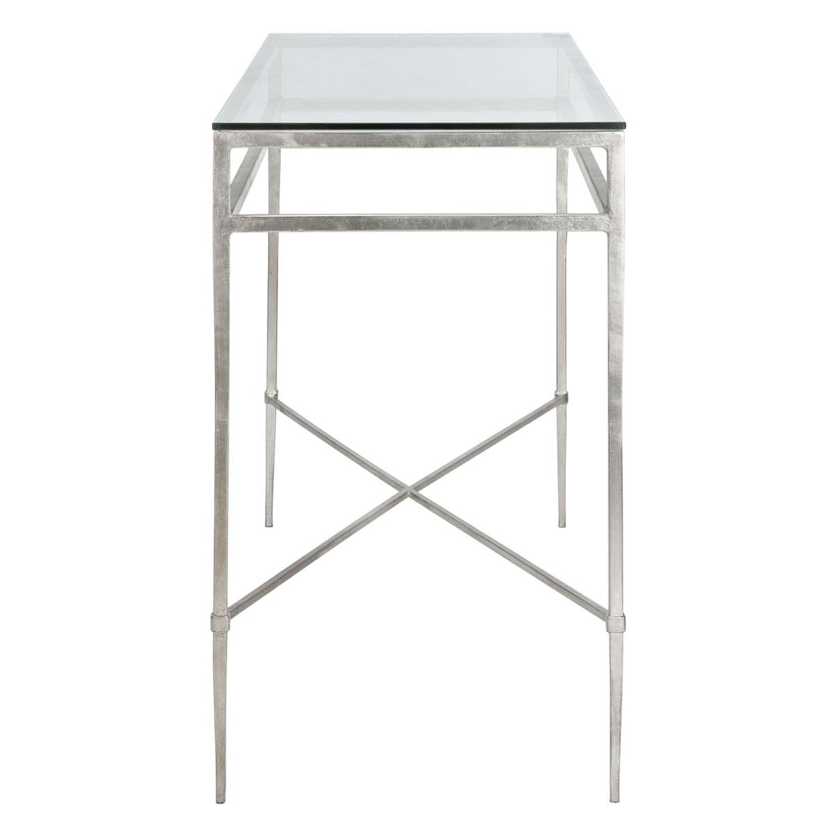 Safavieh Couture Baumgarten Glass Console Table - Silver / Glass