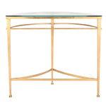 Safavieh Couture Baur Antique Gold Glass Console Table , AMH8306 - Gold / Glass