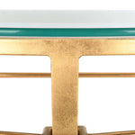 Safavieh Couture Baur Antique Gold Glass Console Table , AMH8306 - Gold / Glass