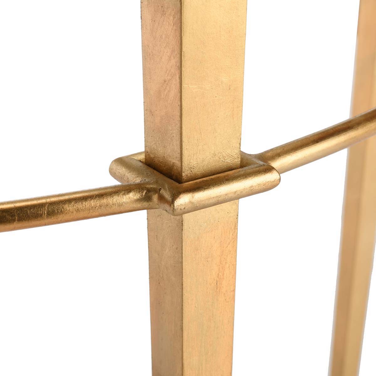 Safavieh Couture Baur Antique Gold Glass Console Table , AMH8306 - Gold / Glass