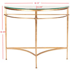 Safavieh Couture Baur Antique Gold Glass Console Table , AMH8306 - Gold / Glass
