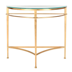 Safavieh Couture Baur Antique Gold Glass Console Table , AMH8306