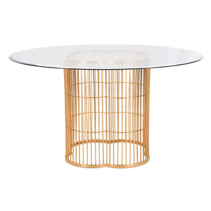 Safavieh Couture Noore 54 Gold Leaf Glass Dining Table, AMH8323