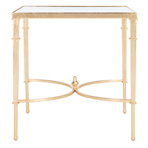 Safavieh Couture Mendez Gold Leaf Accent Table, AMH8336