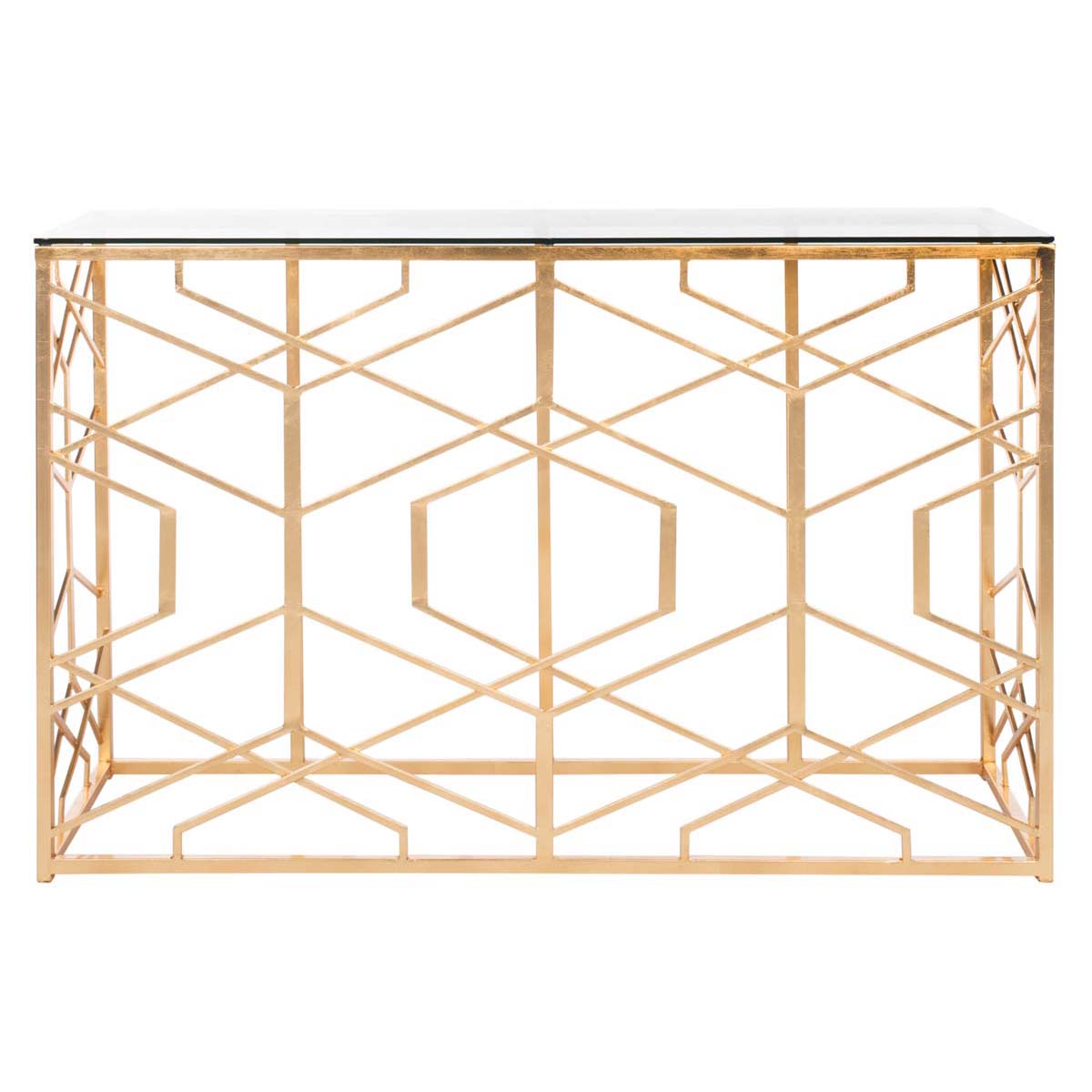 Safavieh Couture Sean Gold Leaf Console Table