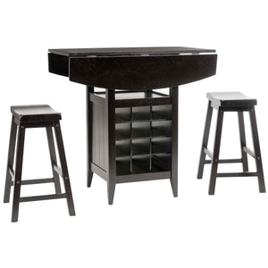 Safavieh  Emeric 3 Pc Set Drop Leaf Pub Table , AMH8504