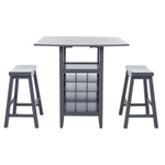 Safavieh  Emeric 3 Pc Set Drop Leaf Pub Table, AMH8504 - Grey