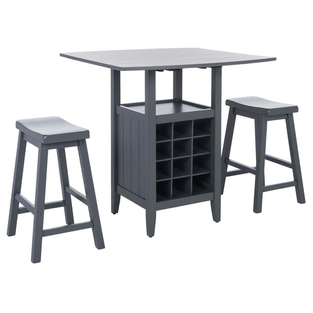 Safavieh  Emeric 3 Pc Set Drop Leaf Pub Table, AMH8504 - Grey