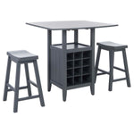 Safavieh  Emeric 3 Pc Set Drop Leaf Pub Table, AMH8504 - Grey