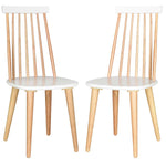 Safavieh Burris 17''H Spindle Side Chair (Set of 2), AMH8511 - Natural / White