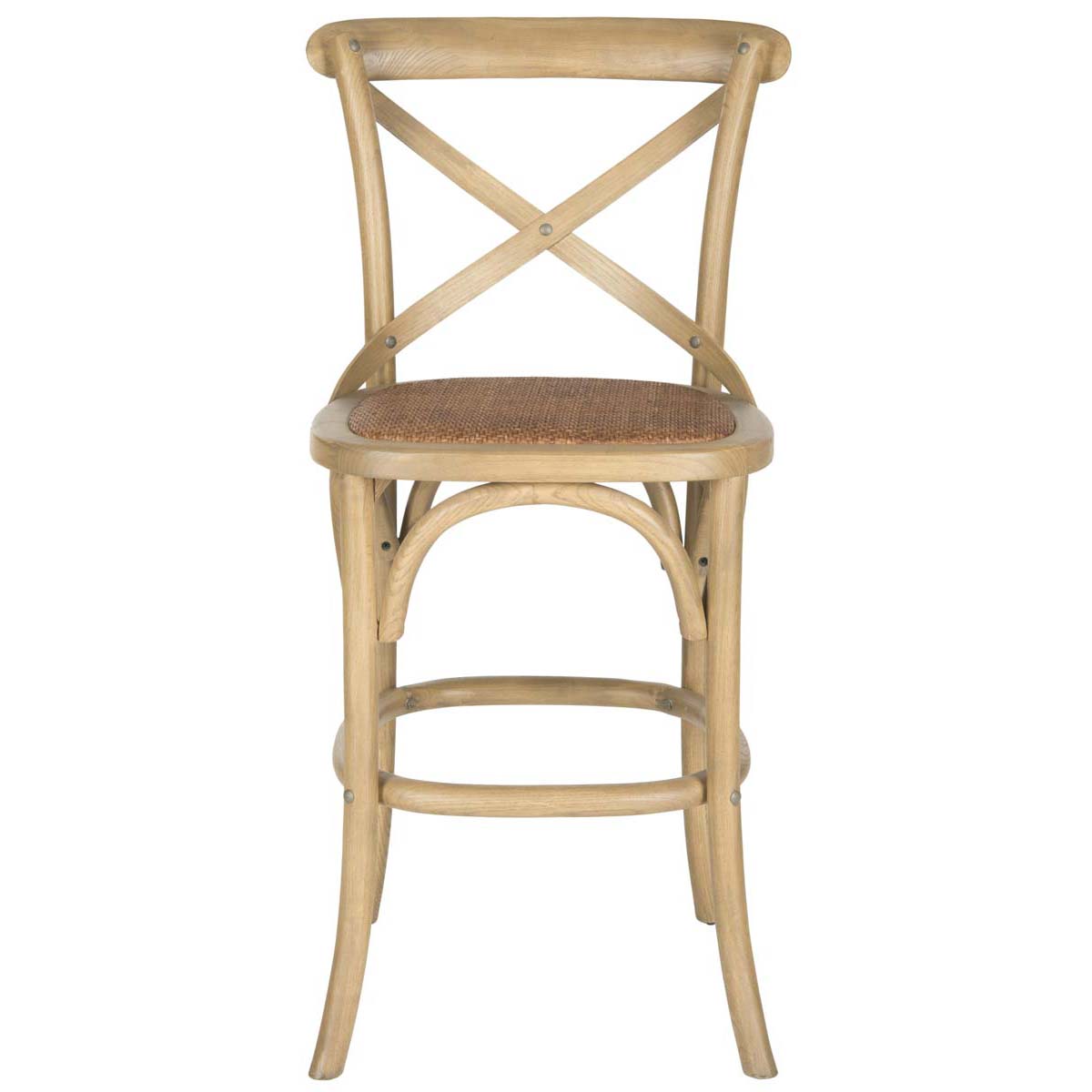 Safavieh Franklin X Back Counter Stool , AMH9504 - Weathered Oak