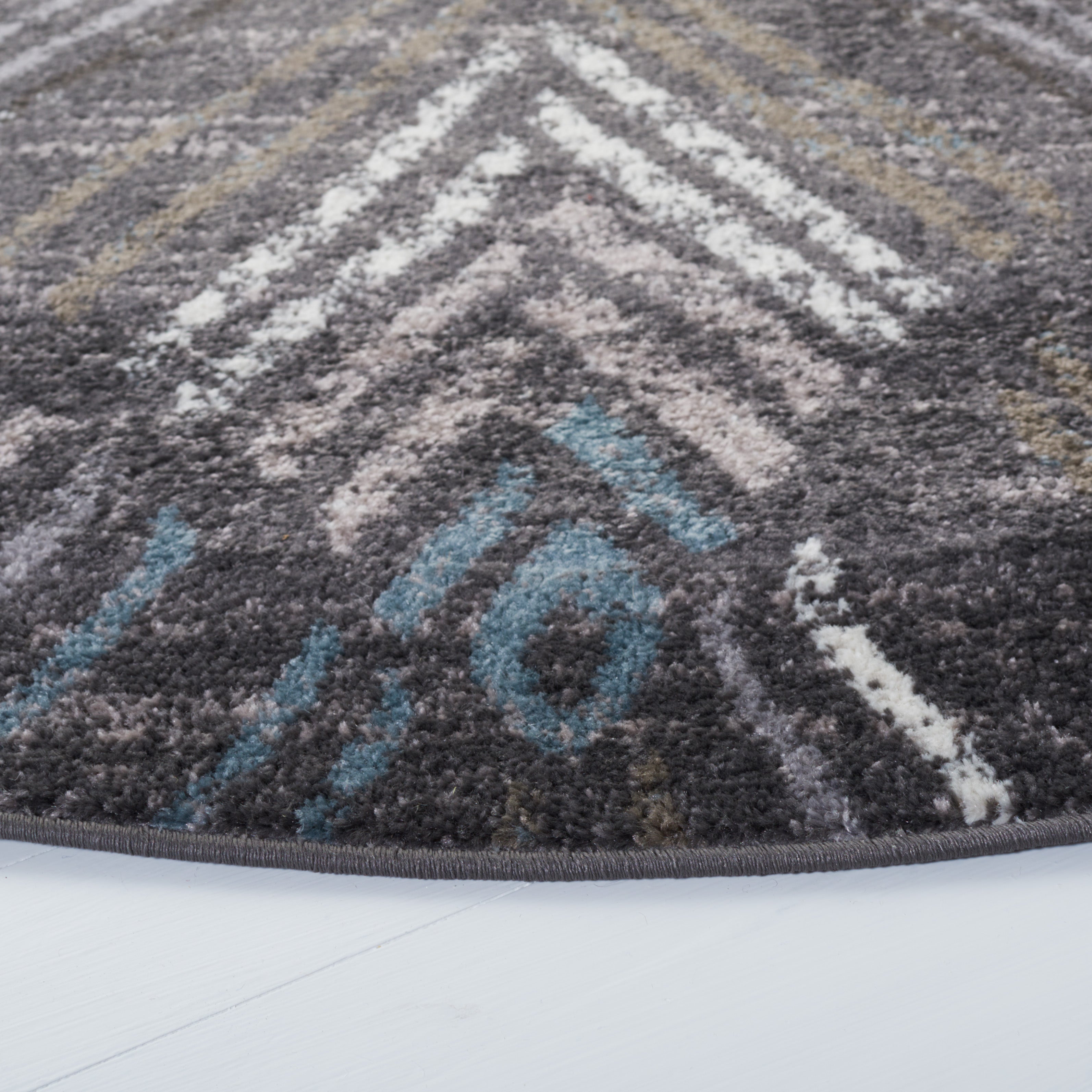 Safavieh Amsterdam 110 Rug, AMS110 - Dark Grey / Grey