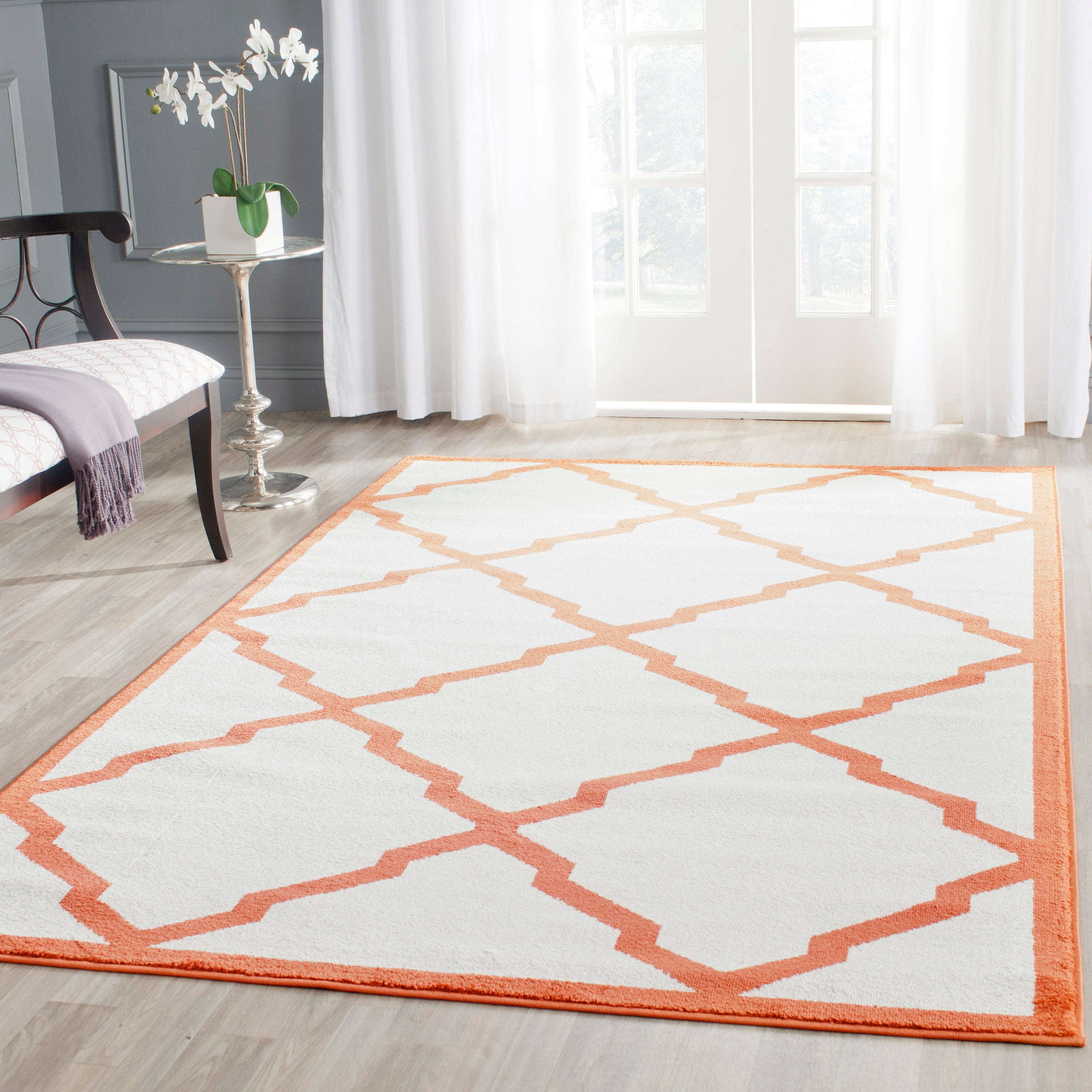 Safavieh Amherst 421 Rug, AMT421 - Beige / Orange