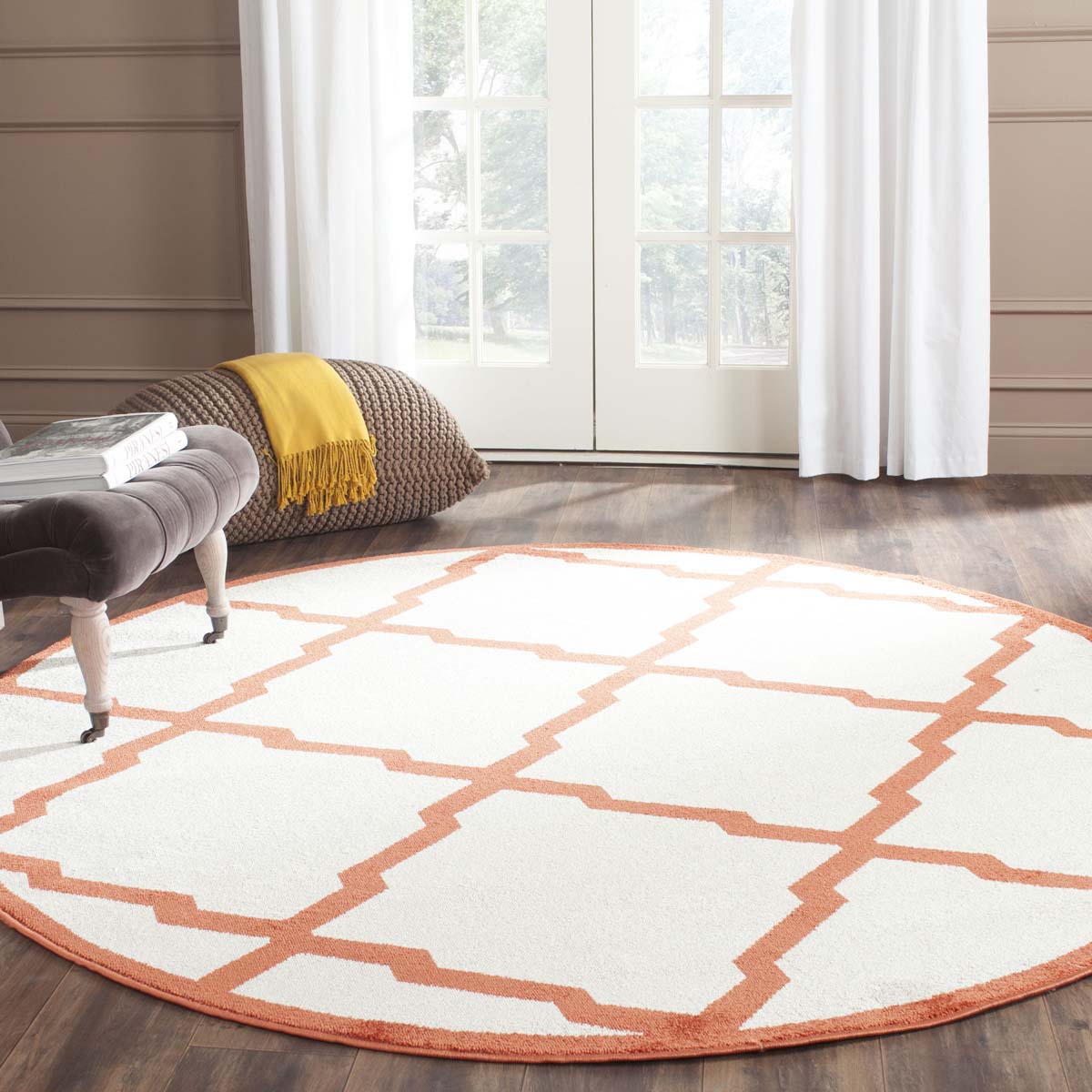 Safavieh Amherst 421 Rug, AMT421 - Beige / Orange