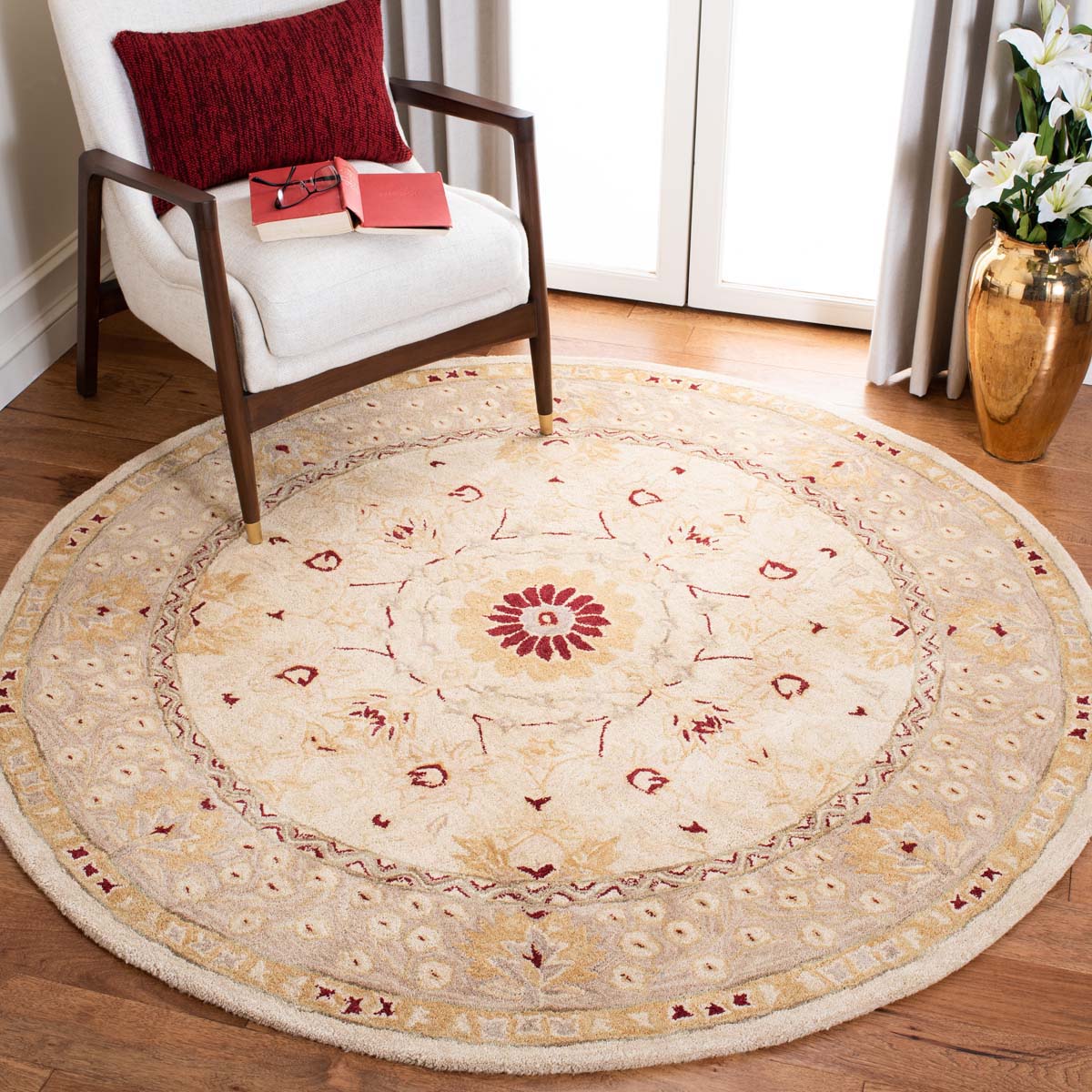 Safavieh Anatolia 50A Rug, AN550A - Sand / Walnut