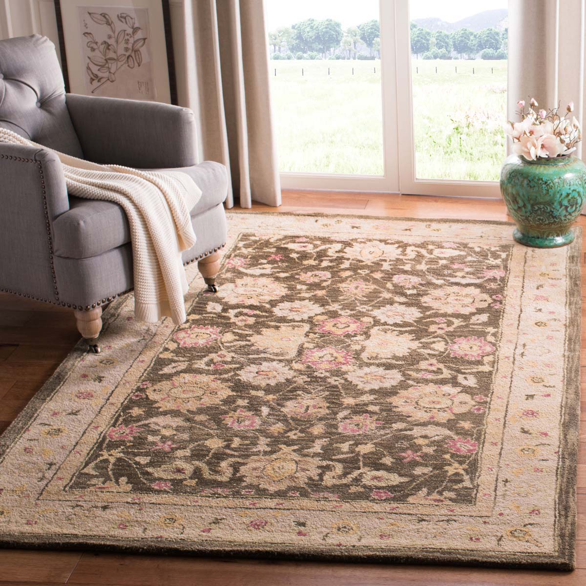 Safavieh Anatolia 53A Rug, AN553A - Olive Grey / Beige