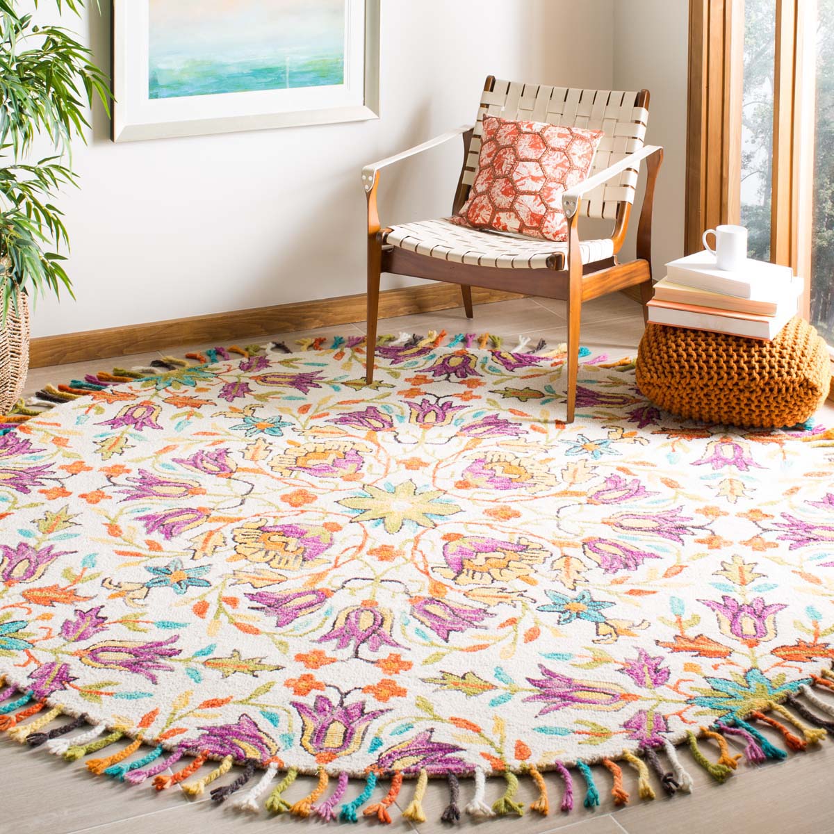 Safavieh Aspen 115 Rug, APN115 - Ivory / Purple