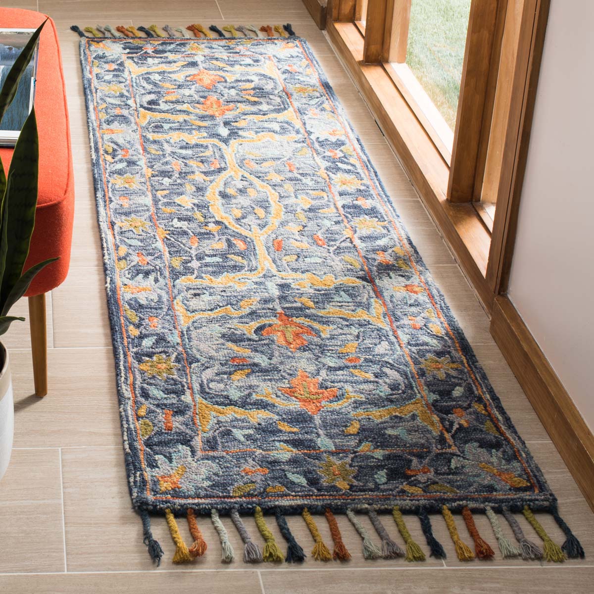 Safavieh Aspen 116 Rug, APN116 - Blue / Rust